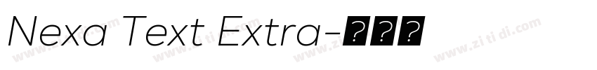 Nexa Text Extra字体转换 Nexa Text Extra字体转换